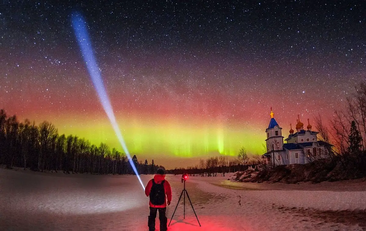Northern lights Murmansk, Russia aurora borealis