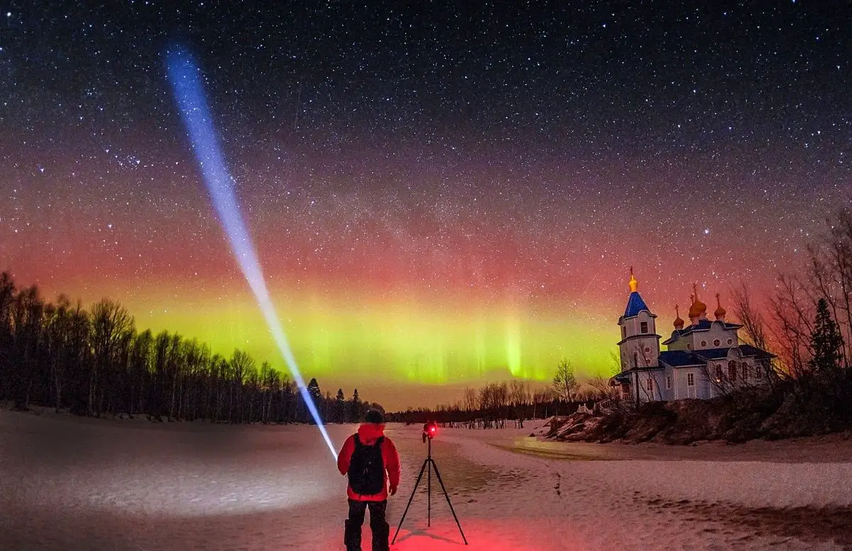 Northern lights Murmansk, Russia aurora borealis