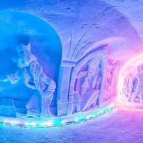 Northern Lights Murmansk tour Russia Kola Peninsula Snow village