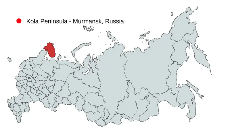 Kola peninsula map