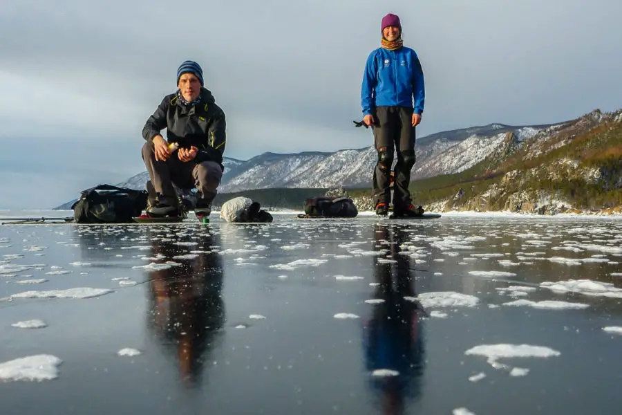 Lake Baikal ice skating tour